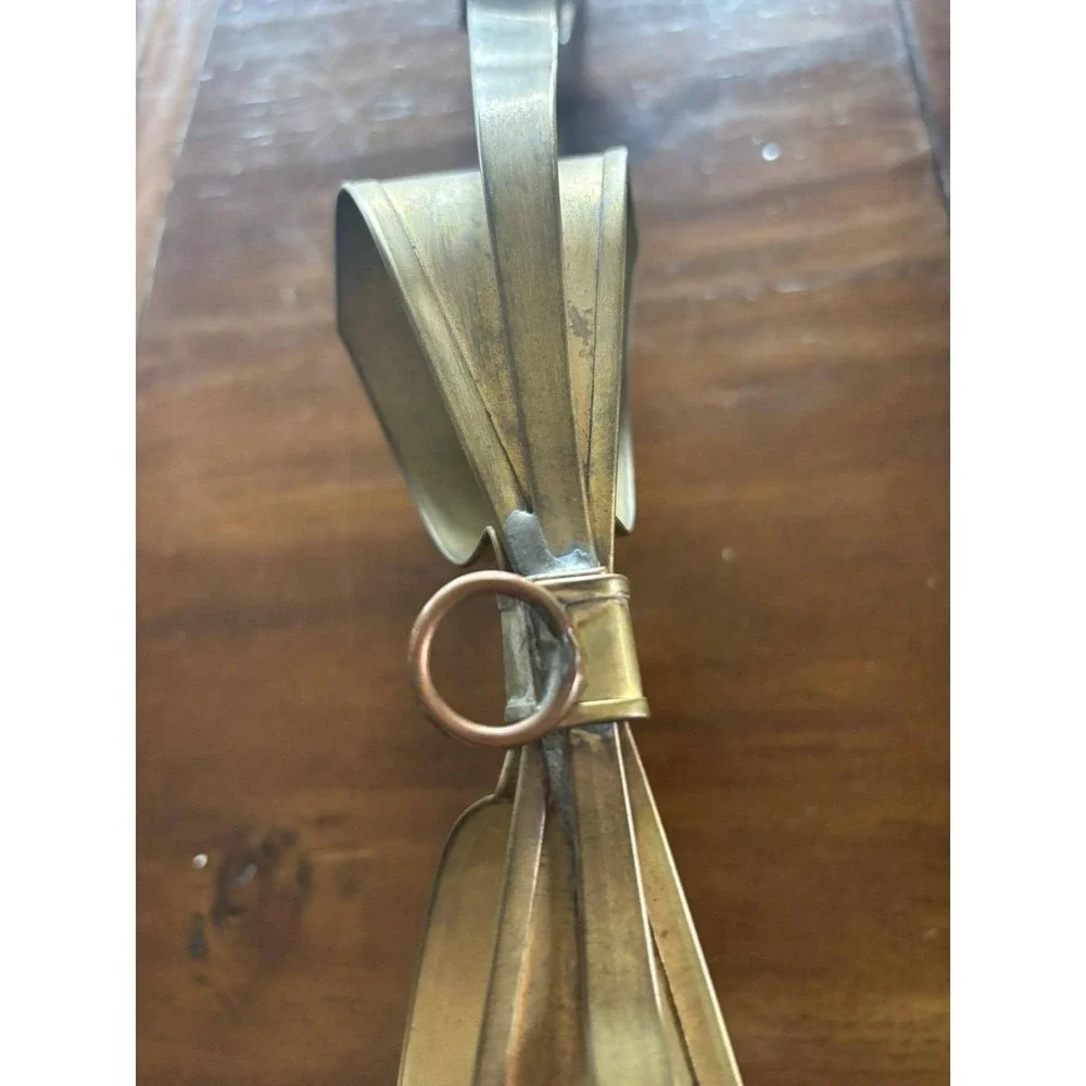Vintage Brass Gold Bow Wall Hanging 27